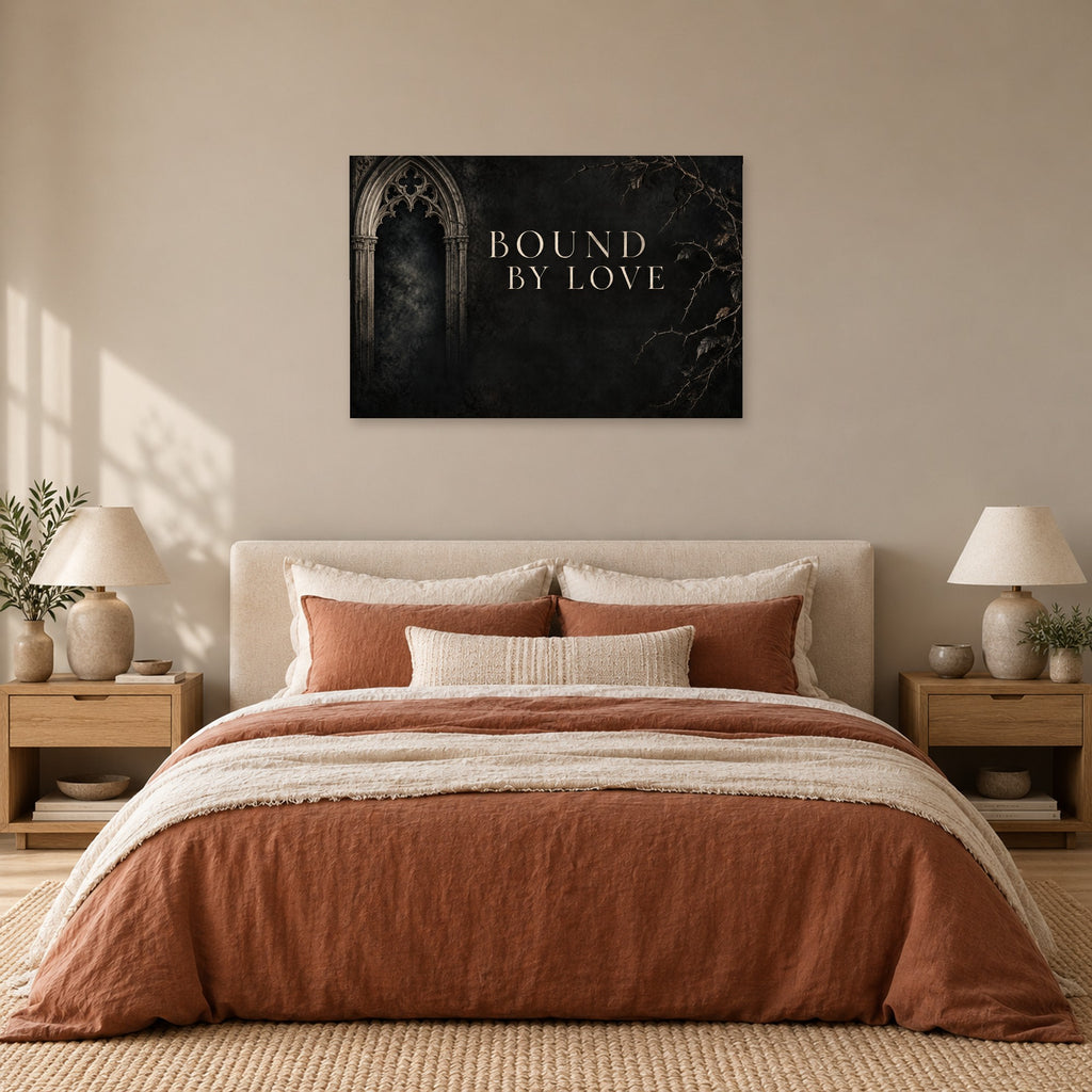 Midnight Heritage - Gothic Bound by Love Wall Art, Canvas or Poster - 05-bedroom
