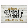 Welcome To Grandma And Grandpa's Canvas – Grandparent Entryway Wall