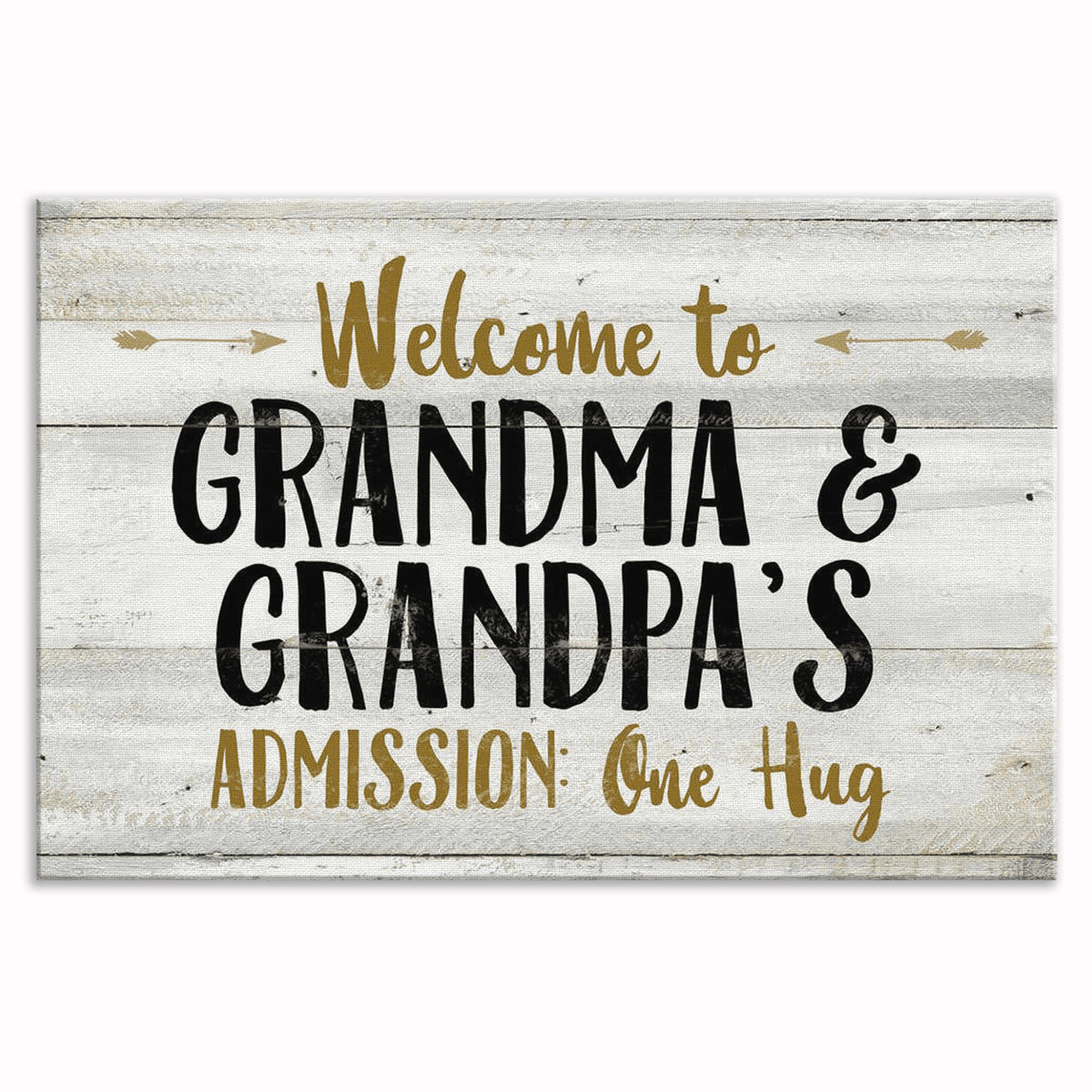 Welcome To Grandma And Grandpa's Canvas – Grandparent Entryway Wall