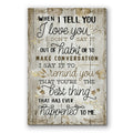 When I Tell You I Love You Canvas – Romantic Anniversary Wall Art