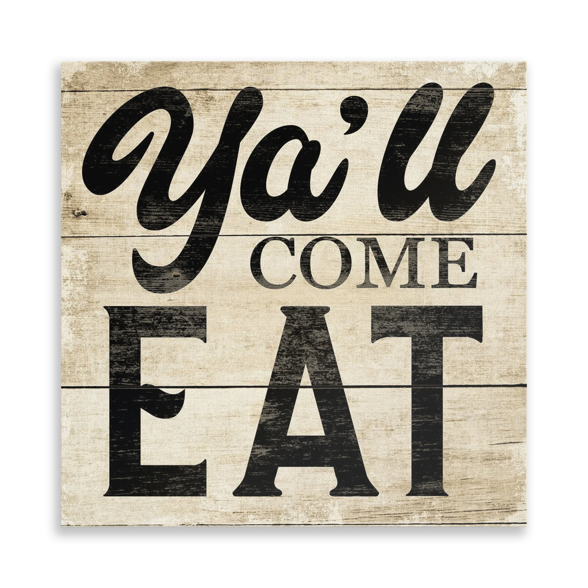 Y'all Come Eat Canvas Wall Art – Southern Farmhouse Dining Decor