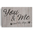 You Me And The Dogs Canvas – Couple And Dog Lover Wall Art
