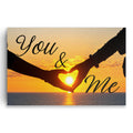 You And Me Sunset Canvas – Golden Couple Bedroom Wall Art